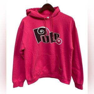 💖5 for $25💖 Pulp Juice & Smoothie Bar Pink Logo Hoodie Sweatshirt Size Medium